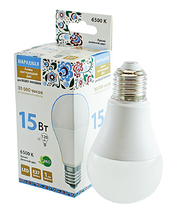 Лампа светодиодная НЛ-LED-A60-15 Вт-230 В-6500 К-Е27, (55х98 мм), Народная.