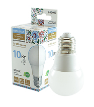 Лампа светодиодная НЛ-LED-A55-10 Вт-230 В-6500 К-Е27, (55х98 мм), Народная.