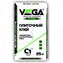 Клей плиточный "Vega"norma для внутренних работ.25 кг.