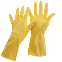 Перчатки хозяйственные резиновые желтые ТМ "AVIORA"